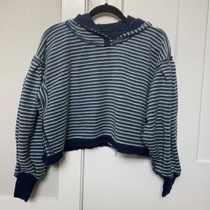 Free People reversible cropped hoodie